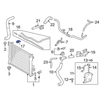 New OEM Genuine Lexus, Engine Coolant Reservoir Hose Adapter - Part # 162910P010