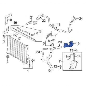 New OEM Engine Coolant Outlet Flange Fits, 2024 Lexus ES - Part # 1633131230