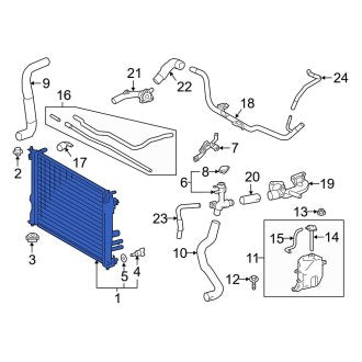 New OEM Radiator Fits, 2019-2024 Lexus ES - Part # 1640025130