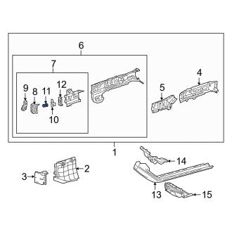 New OEM Frame Rail End Nut Fits, 2019-2024 Lexus ES - Part # 9095102002