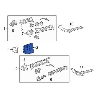 New OEM Front Right Fender Apron Seal Fits, 2019-2024 Lexus ES - Part # 5373606070