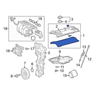 New OEM Engine Valve Cover Fits, 2019-2020 Lexus ES - Part # 1120125032