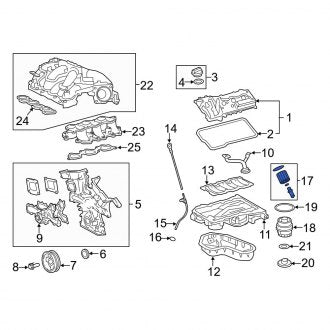 New OEM Engine Oil Filter Element Fits, 2007-2024 Lexus ES - Part # 04152YZZA1