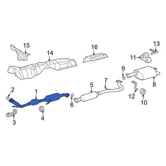 New OEM Catalytic Converter Fits, 2021-2024 Lexus ES - Part # 17410F0451