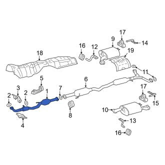 New OEM Rear Catalytic Converter Fits, 2021-2024 Lexus ES - Part # 174100P650