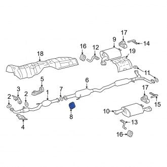 New OEM Exhaust System Hanger Fits, 2019-2024 Lexus ES - Part # 175720P170