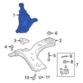 New OEM Front Right Steering Knuckle Fits, 2019-2024 Lexus ES - Part # 4321106260