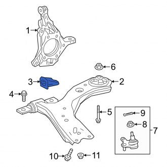 New OEM Front Suspension Control Arm Bumper Fits, 2019-2024 Lexus ES - Part # 4865706010