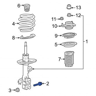 New OEM Genuine Lexus, Suspension Strut Bolt - Part # 90105A0385