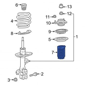 New OEM Front Suspension Strut Bellows Fits, 2019-2024 Lexus ES - Part # 4855906010