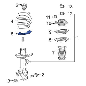 New OEM Front Lower Coil Spring Insulator Fits, 2019-2024 Lexus ES - Part # 4815806260