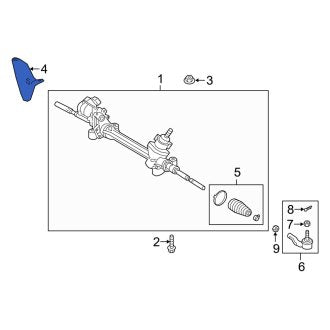 New OEM Front Rack and Pinion Heat Shield Fits, 2021-2024 Lexus ES - Part # 4531906080