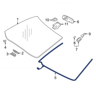 New OEM Windshield Seal Fits, 2019-2024 Lexus ES - Part # 5611706220