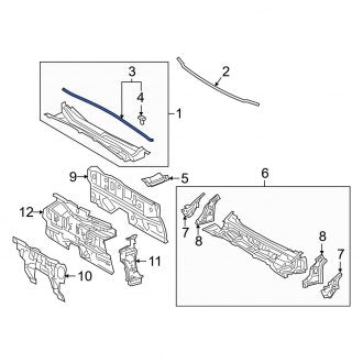 New OEM Cowl Seal Fits, 2019-2024 Lexus ES - Part # 5338306260