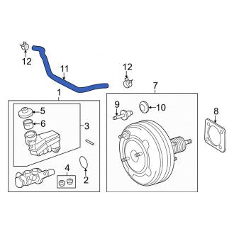 New OEM Brake Vacuum Hose Fits, 2021-2024 Lexus ES - Part # 4477333180