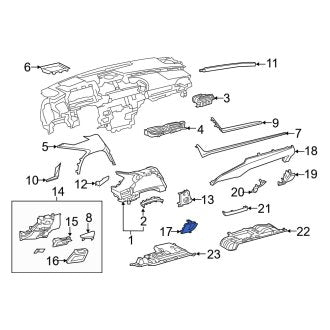 New OEM Center Left Instrument Panel Trim Panel Fits, 2019-2022 Lexus ES - Part # 5531233110