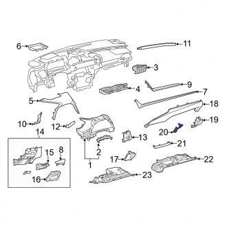 New OEM Left Instrument Panel Cover Fits, 2019-2022 Lexus ES - Part # 5531333100C0