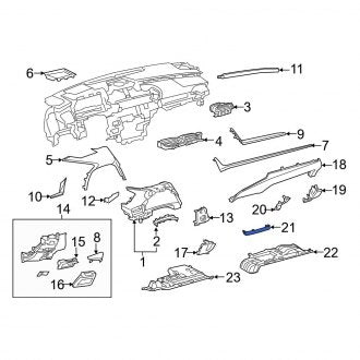 New OEM Center Right Instrument Panel Trim Panel Fits, 2019-2023 Lexus ES - Part # 5540506210