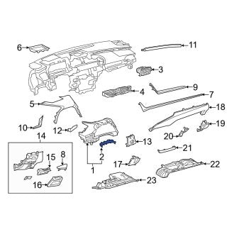 New OEM Instrument Cluster Visor Fits, 2019-2022 Lexus ES - Part # 5540706030