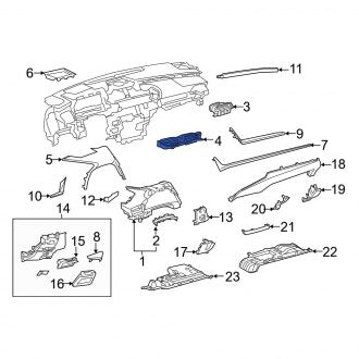 New OEM Center Dashboard Air Vent Fits, 2019-2022 Lexus ES - Part # 5566033310