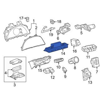 New OEM Front Left Power Seat Switch Fits, 2019, 2021-2024 Lexus ES - Part # 8492033150