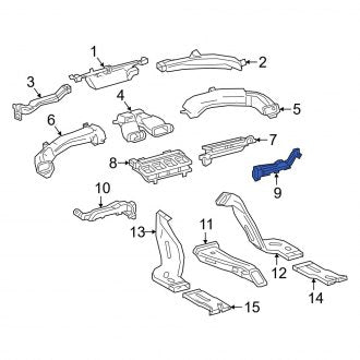 New OEM Right Lower Instrument Panel Air Duct Fits, 2019-2024 Lexus ES - Part # 8720106750