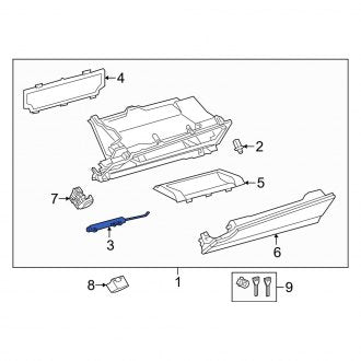 New OEM Glove Box Support Fits, 2019-2024 Lexus ES - Part # 5505433150