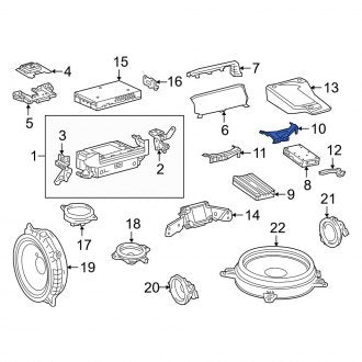 New OEM Front Radio Amplifier Bracket Fits, 2023-2024 Lexus ES - Part # 8628633190