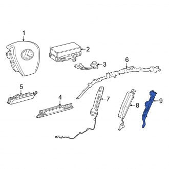 New OEM Rear Left Seat Air Bag Bracket Fits, 2019-2022 Lexus ES - Part # 7126733010