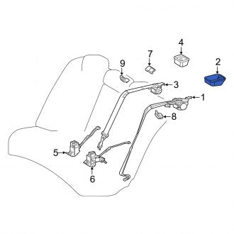 New OEM Rear Outer Seat Belt Retractor Cover Fits, 2019-2024 Lexus ES - Part # 7343133040