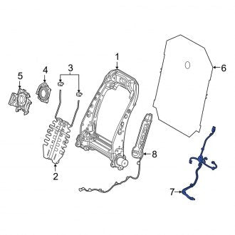 New OEM Front Right Upper Power Seat Wiring Harness Fits, 2019-2024 Lexus ES - Part # 8219A06400