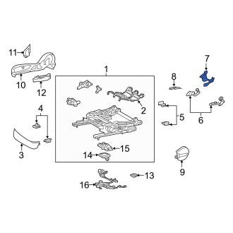 New OEM Front Right Seat Back Recliner Adjustment Mechanism Cover Fits, 2019-2024 Lexus ES - Part # 71875066100