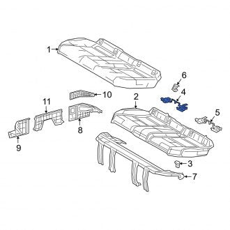 New OEM Rear Right Child Restraint Anchor Plate Fits, 2020-2024 Lexus ES - Part # 7370506120