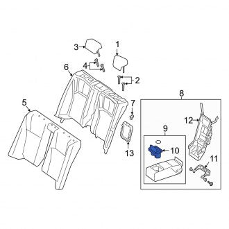 New OEM Rear Seat Armrest Cup Holder Fits, 2021-2024 Lexus ES - Part # 7280606260