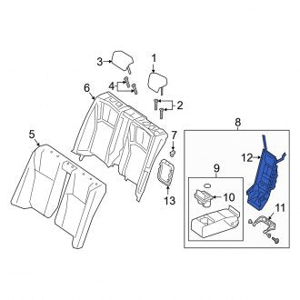 New OEM Rear Seat Back Panel Fits, 2019-2024 Lexus ES - Part # 7283133150C0