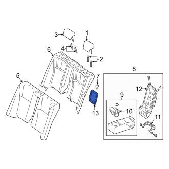 New OEM Rear Seat Back Panel Fits, 2019-2024 Lexus ES - Part # 7283106110C0