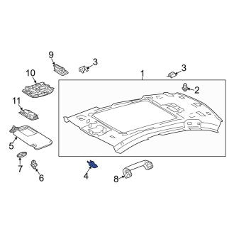 New OEM Genuine Lexus, Headliner Cap - Part # 6338806050C0