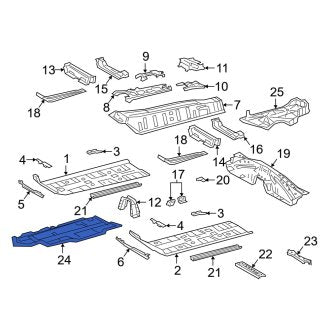 New OEM Front Left Floor Pan Splash Shield Fits, 2019-2024 Lexus ES - Part # 5816633020