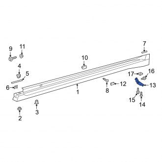 New OEM Right Stone Deflector Fits, 2019-2024 Lexus ES - Part # 7586106220