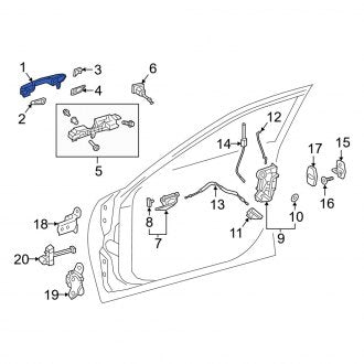 New OEM Front Left Outer Exterior Door Handle Fits, 2019-2024 Lexus ES - Part # 6922033071