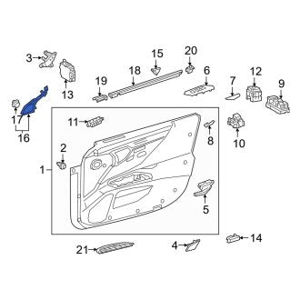 New OEM Front Right Door Mirror Trim Ring Fits, 2019-2022 Lexus ES - Part # 6749133160