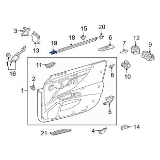 New OEM Front Left Door Window Belt Weather Strip Cap Fits, 2019-2024 Lexus ES - Part # 6785606060