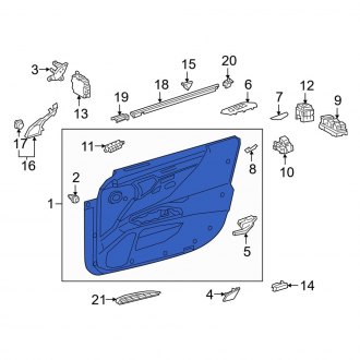 New OEM Rear Right Inner Door Interior Trim Panel Fits, 2019-2024 Lexus ES - Part # 6763033G00Q6