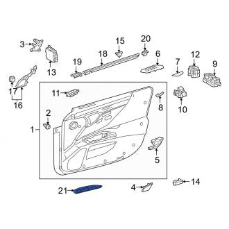 New OEM Front Right Door Panel Insert Fits, 2019-2024 Lexus ES - Part # 5891633100