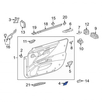 New OEM Front Left Door Panel Insert Fits, 2019-2024 Lexus ES - Part # 5891606190