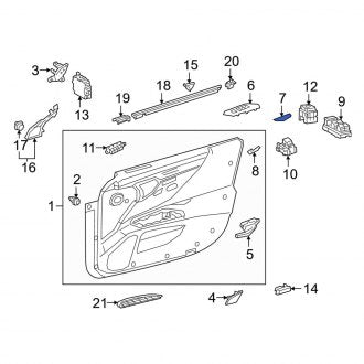 New OEM Genuine Lexus, Front Left Door Armrest - Part # 7422206110