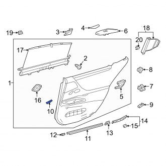 New OEM Rear Right Courtesy Light Fits, 2023 Lexus ES - Part # 8108030140