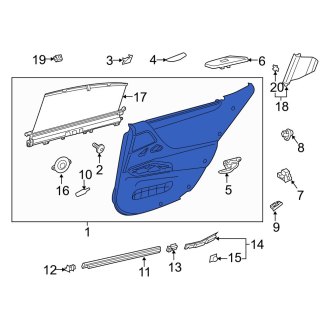 New OEM Front Left Inner Door Interior Trim Panel Fits, 2022-2024 Lexus ES - Part # 6762006R20G5