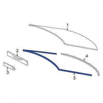 New OEM Rear Back Glass Reveal Molding Fits, 2019-2024 Lexus ES - Part # 7557306180