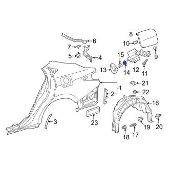 New OEM Genuine Lexus, Fuel Filler Door Lock Actuator Nut - Part # 7737733040